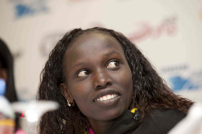 Double World champion Vivian Cheruiyot during the Samsung Diamond League press coneference.(Photo:Courtesy)
