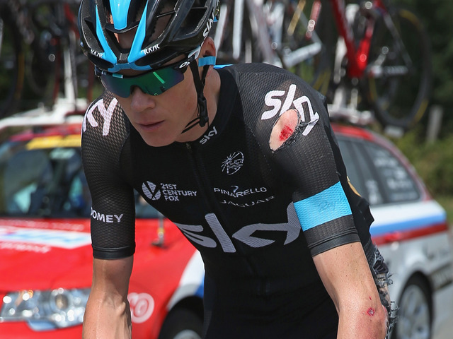Chris Froome before he withdrew on Wednesday.(Photo:TeamSky)